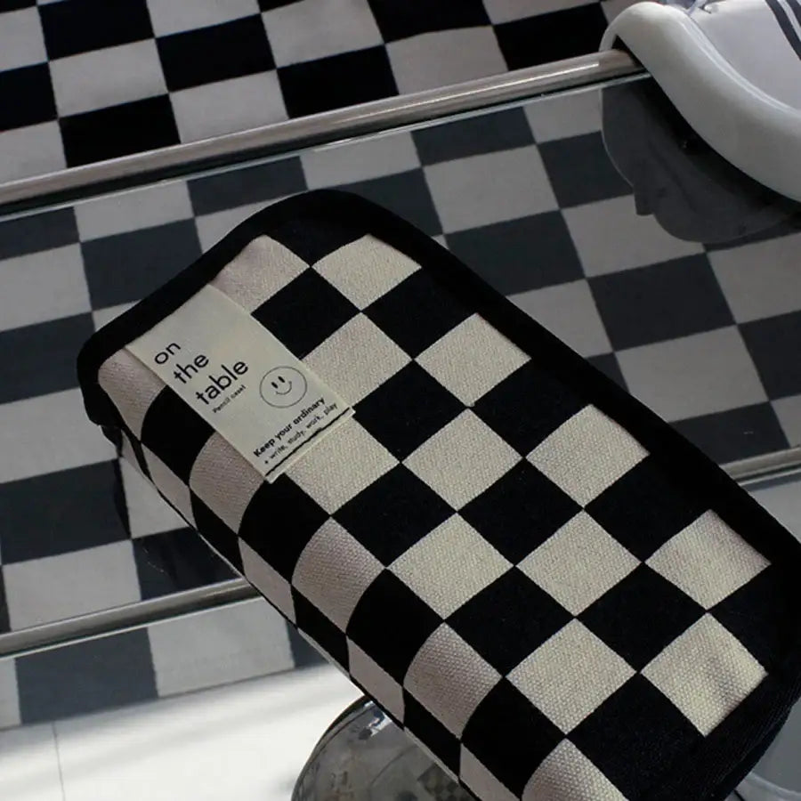 Be on D - On The Table - Pencil Case (Checkerboard) - Be on D - Storage & Organization - Harumio