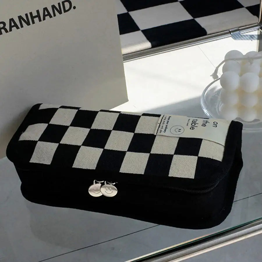 Be on D - On The Table - Pencil Case (Checkerboard) - Be on D - Storage & Organization - Harumio