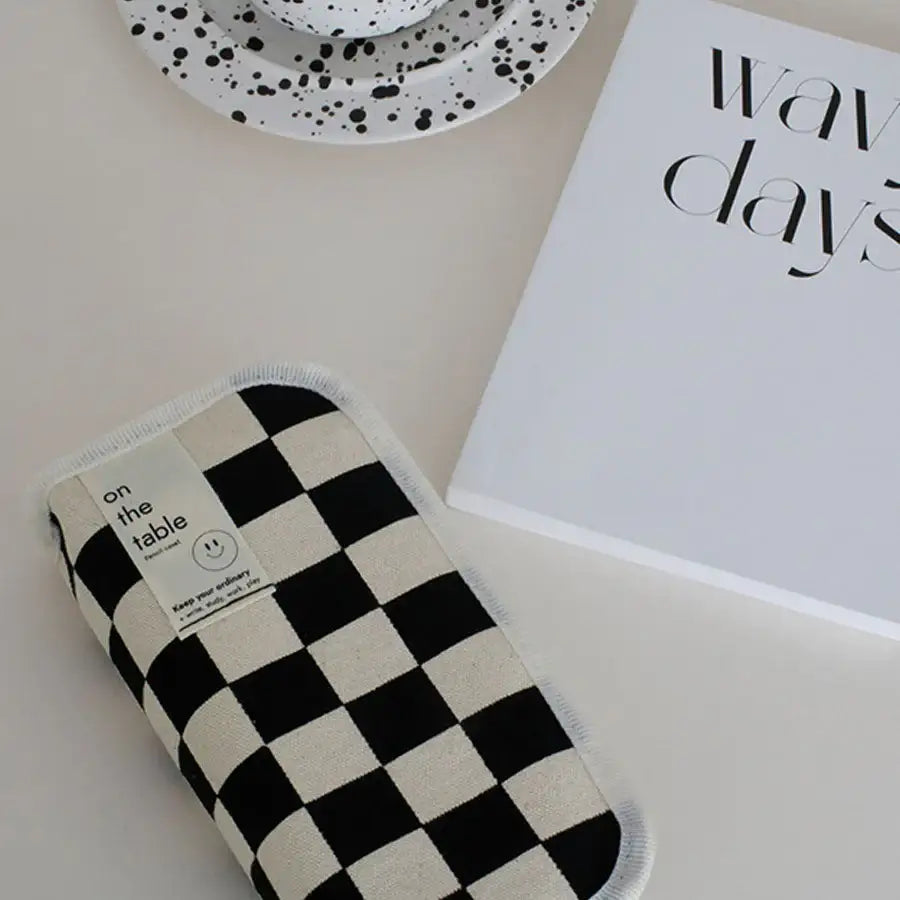 Be on D - On The Table - Pencil Case (Checkerboard) - Be on D - Storage & Organization - Harumio