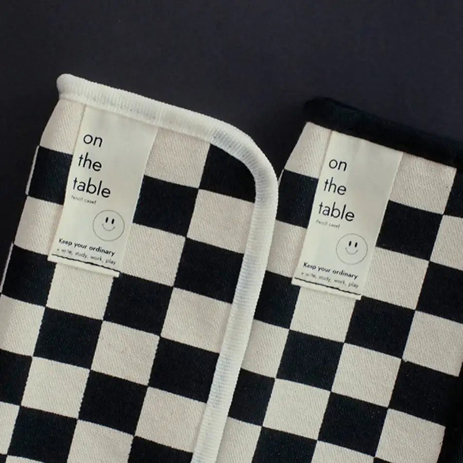 Be on D - On The Table - Pencil Case (Checkerboard) - Be on D - Storage & Organization - Harumio