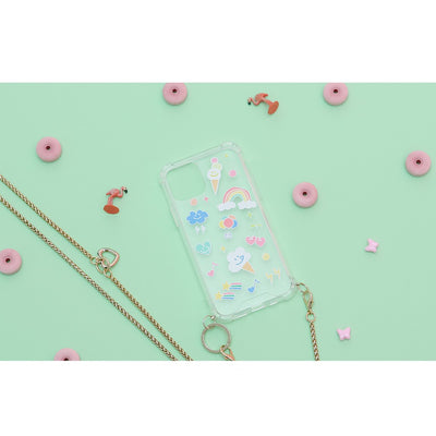 BlackPink - Chain with Clear Phone Case : Ice Cream and Rainbow