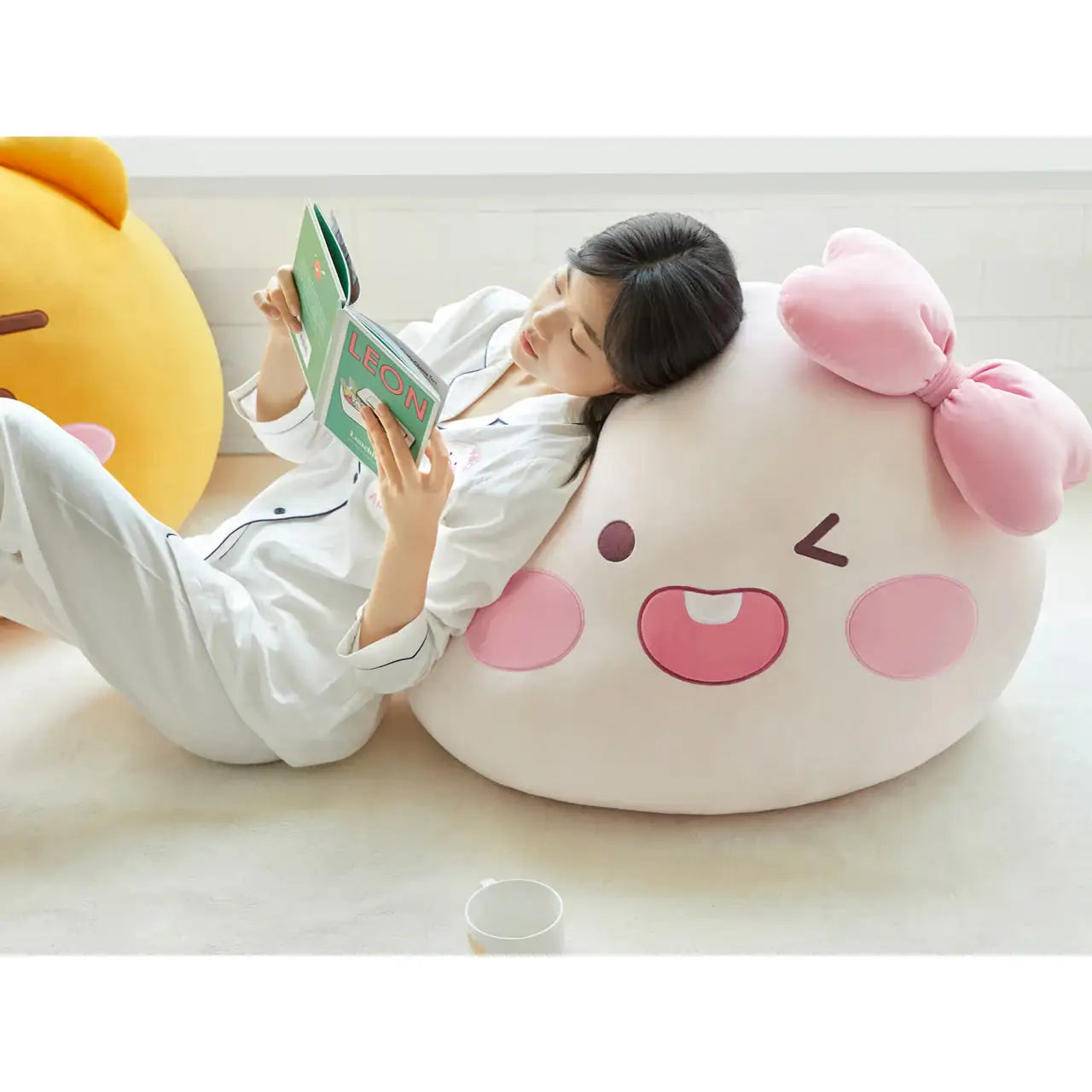 Kakao Friends - Apeach Mega Face Cushion - Kakao Friends - Plush - Harumio