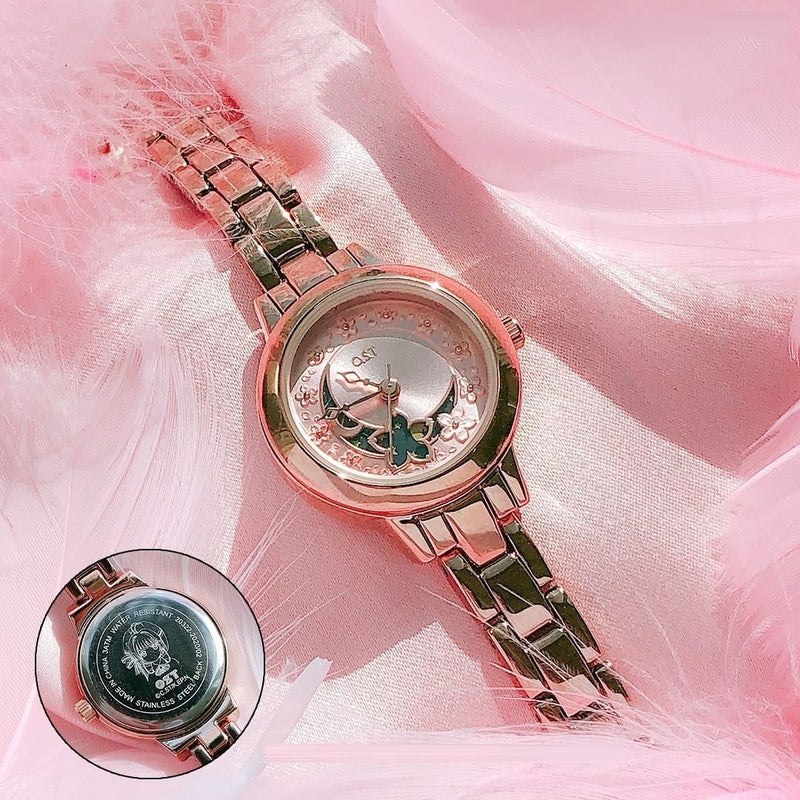 OST x Cardcaptor Sakura - Cherry and Guardian Moon Phase Metal Watch