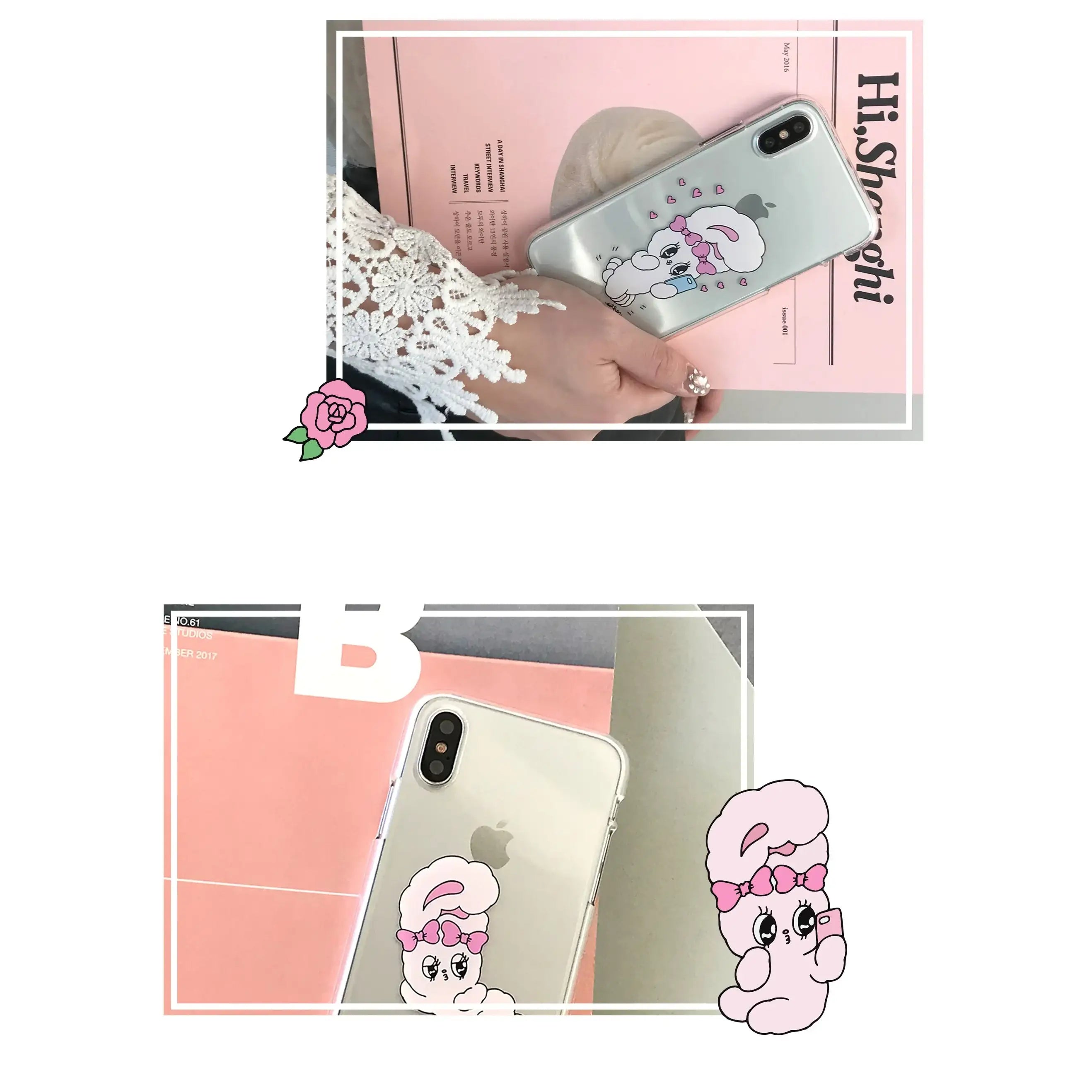Esther Bunny - Clear Soft Phone Case - Esther Bunny - Accessories - Harumio