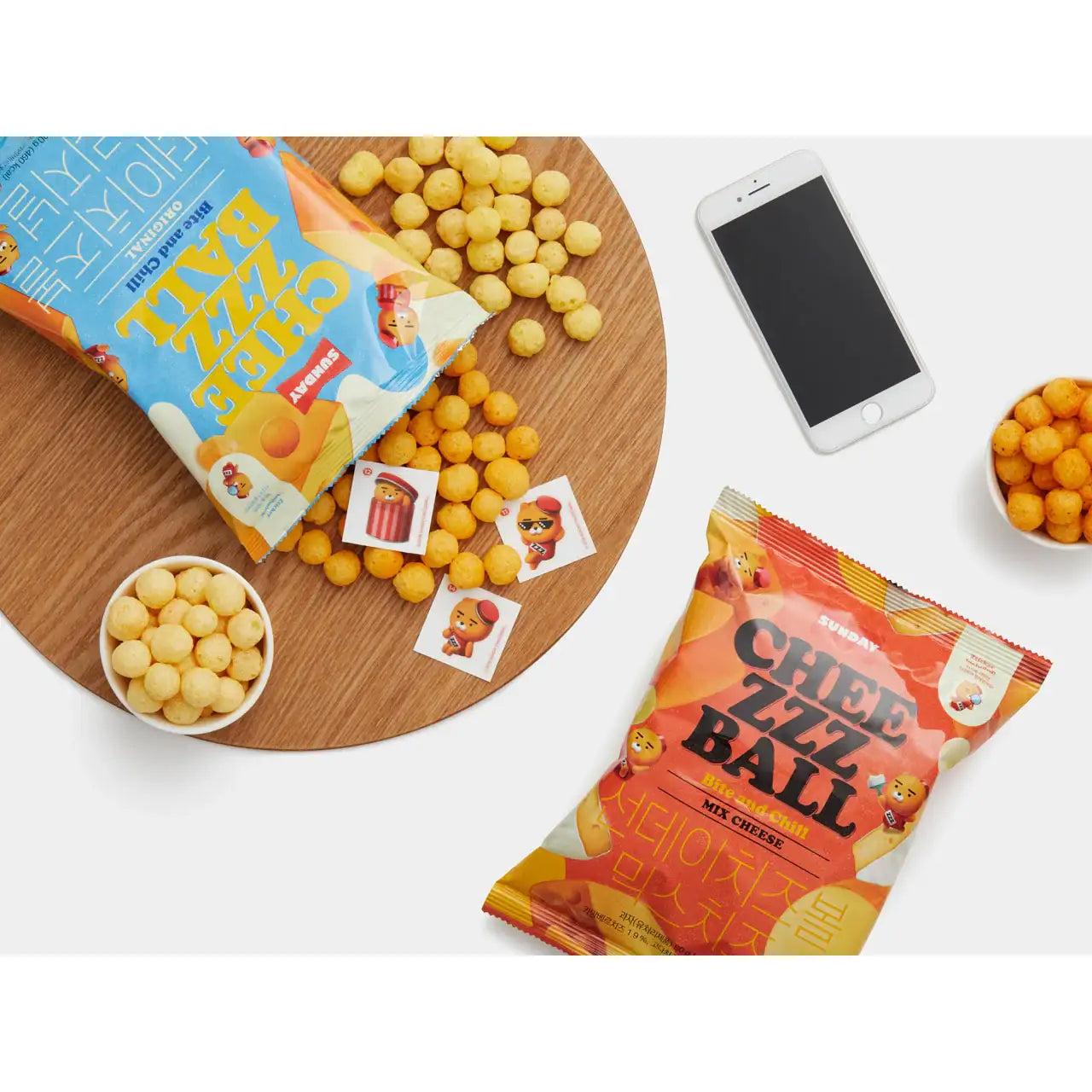 Kakao Friends - Ryan Sunday Cheezzz Ball (80g Packet) - Kakao Friends - Food - Harumio