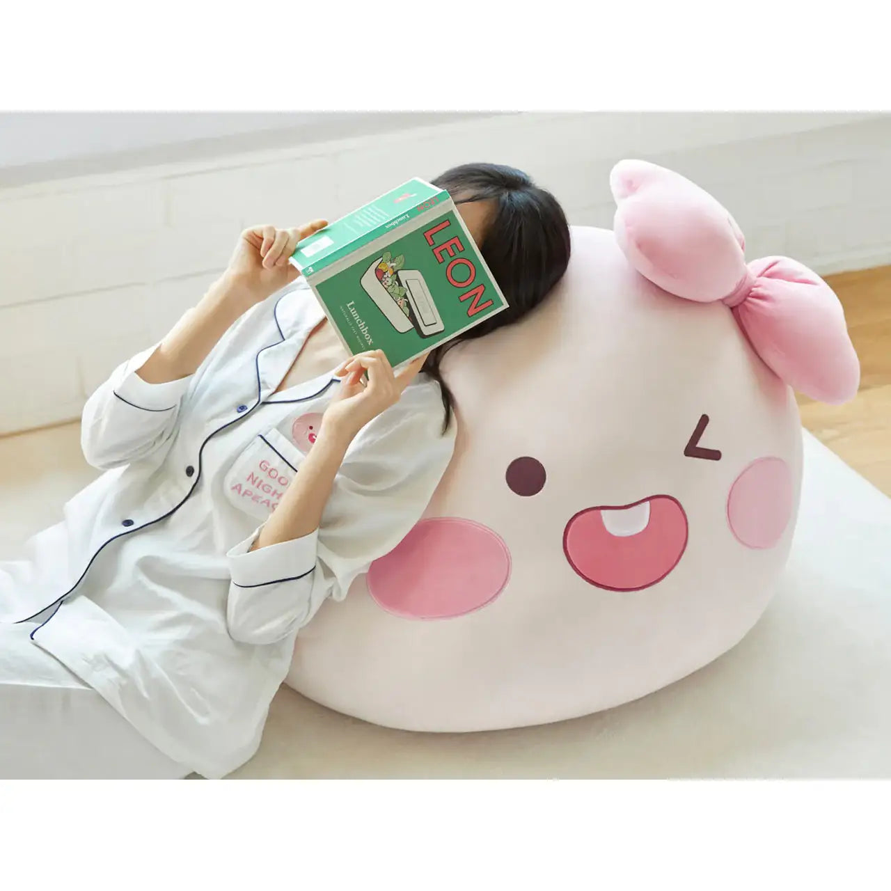 Kakao Friends - Apeach Mega Face Cushion - Kakao Friends - Plush - Harumio