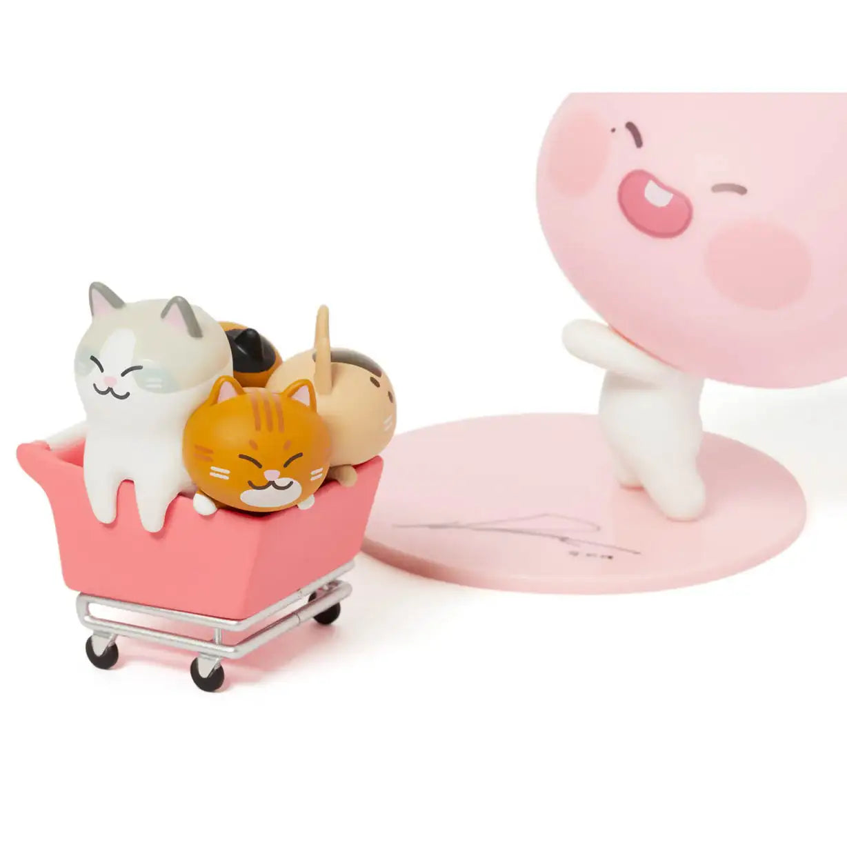 Apeach x KangDaniel - Apeach with Cats in Cart Doll Figure Set - Apeach x KangDaniel - Accessories - Harumio