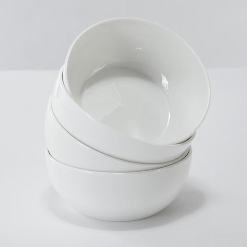 Korean WOW ROUND Bone China Soup Bowl Set 4P