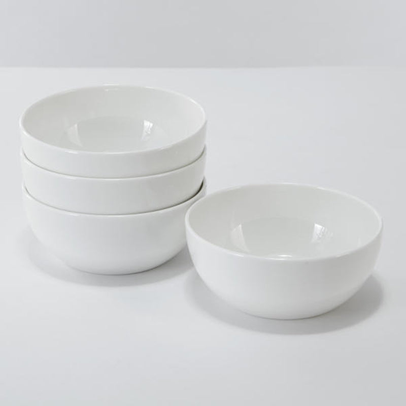 Korean WOW ROUND Bone China Soup Bowl Set 4P