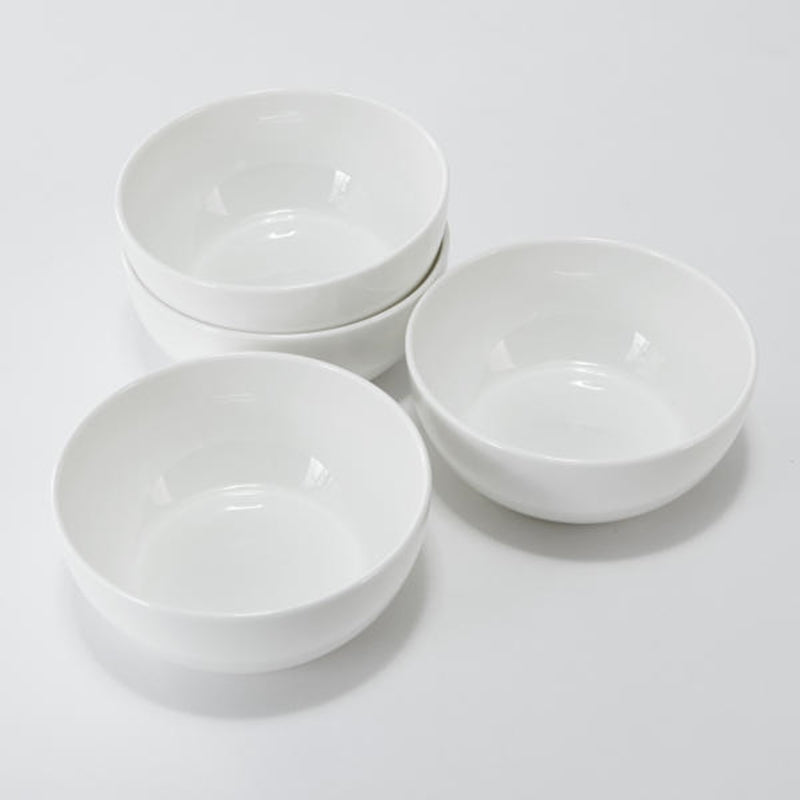 Korean WOW ROUND Bone China Soup Bowl Set 4P