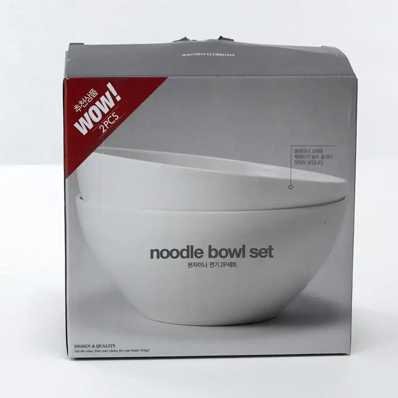Korean WOW Bone China Noodle Bowl Set - Modern House - Kitchenware - Harumio