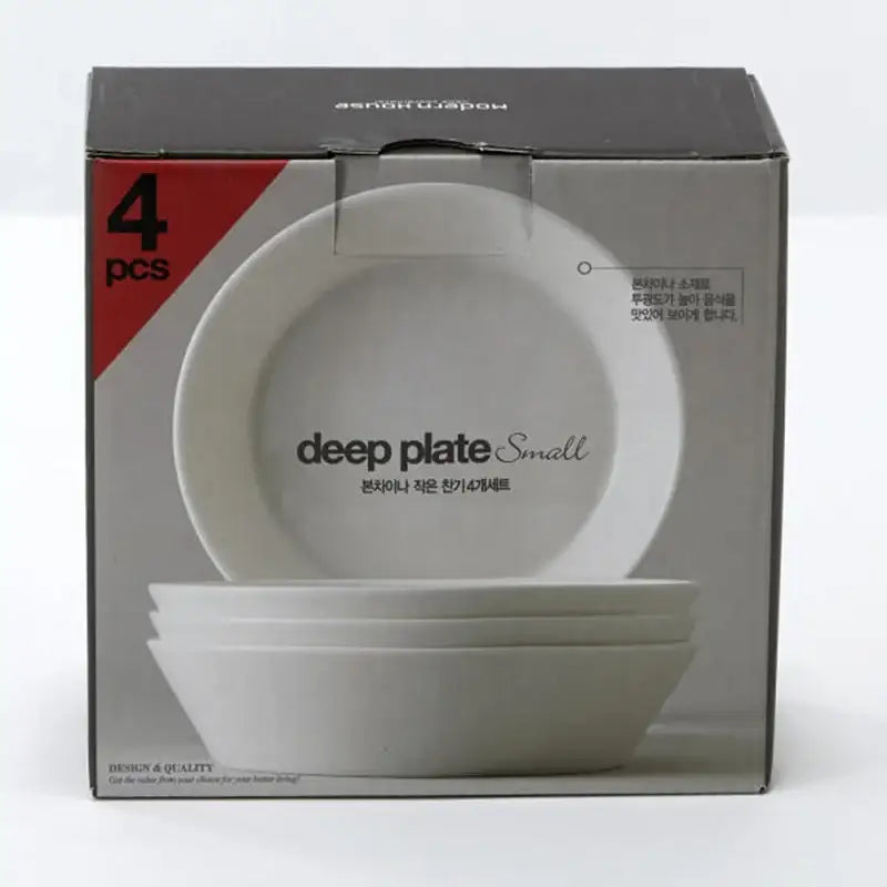 Korean WOW Bone China Deep Plate Small Set - Modern House - Kitchenware - Harumio