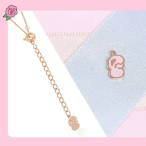 Clue X Esther Bunny - Cherish Esther Bunny Ruby Stone Silver Necklace - CLUE - Accessories - Harumio