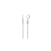 CLUE - White Stick Drop Silver Earrings - CLUE - Jewelry - Harumio