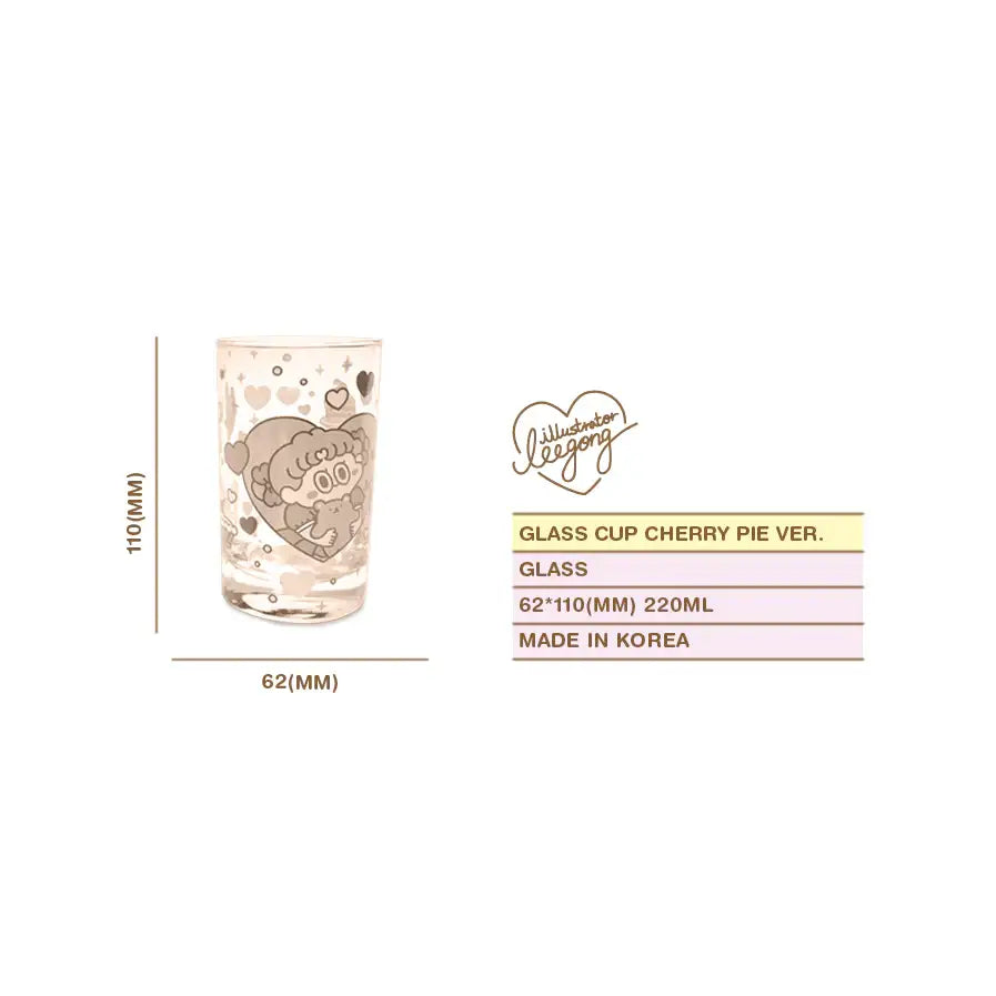 Standard Love Dance - Cherry Pie Retro Glass Cup - Standard Love Dance - Accessories - Harumio