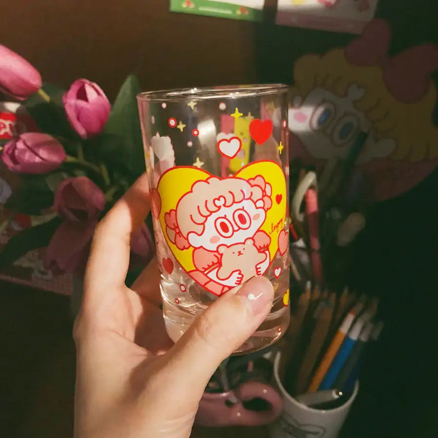 Standard Love Dance - Cherry Pie Retro Glass Cup - Standard Love Dance - Accessories - Harumio