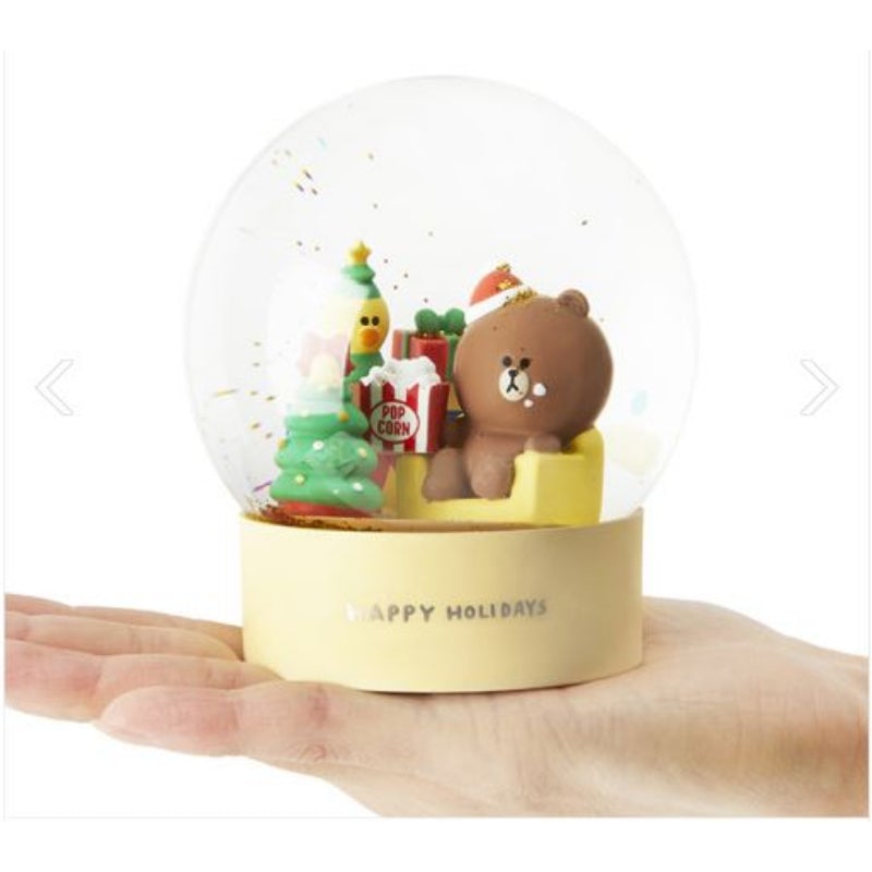 LINE Friends - Brown & Sally Holiday Water Globe