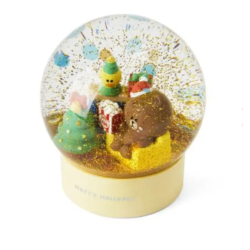 LINE Friends - Brown & Sally Holiday Water Globe - LINE FRIENDS - Water Globe - Harumio