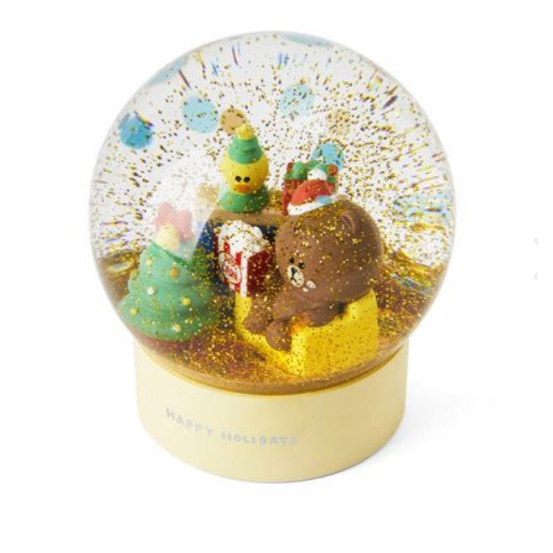 LINE Friends - Brown & Sally Holiday Water Globe