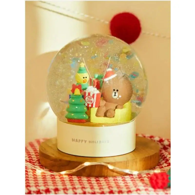 LINE Friends - Brown & Sally Holiday Water Globe - LINE FRIENDS - Water Globe - Harumio