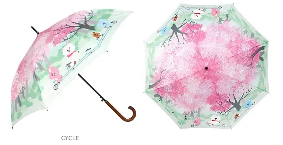 BT21 x Monopoly - DTP Automatic Long Umbrella - Monopoly - Umbrella - Harumio