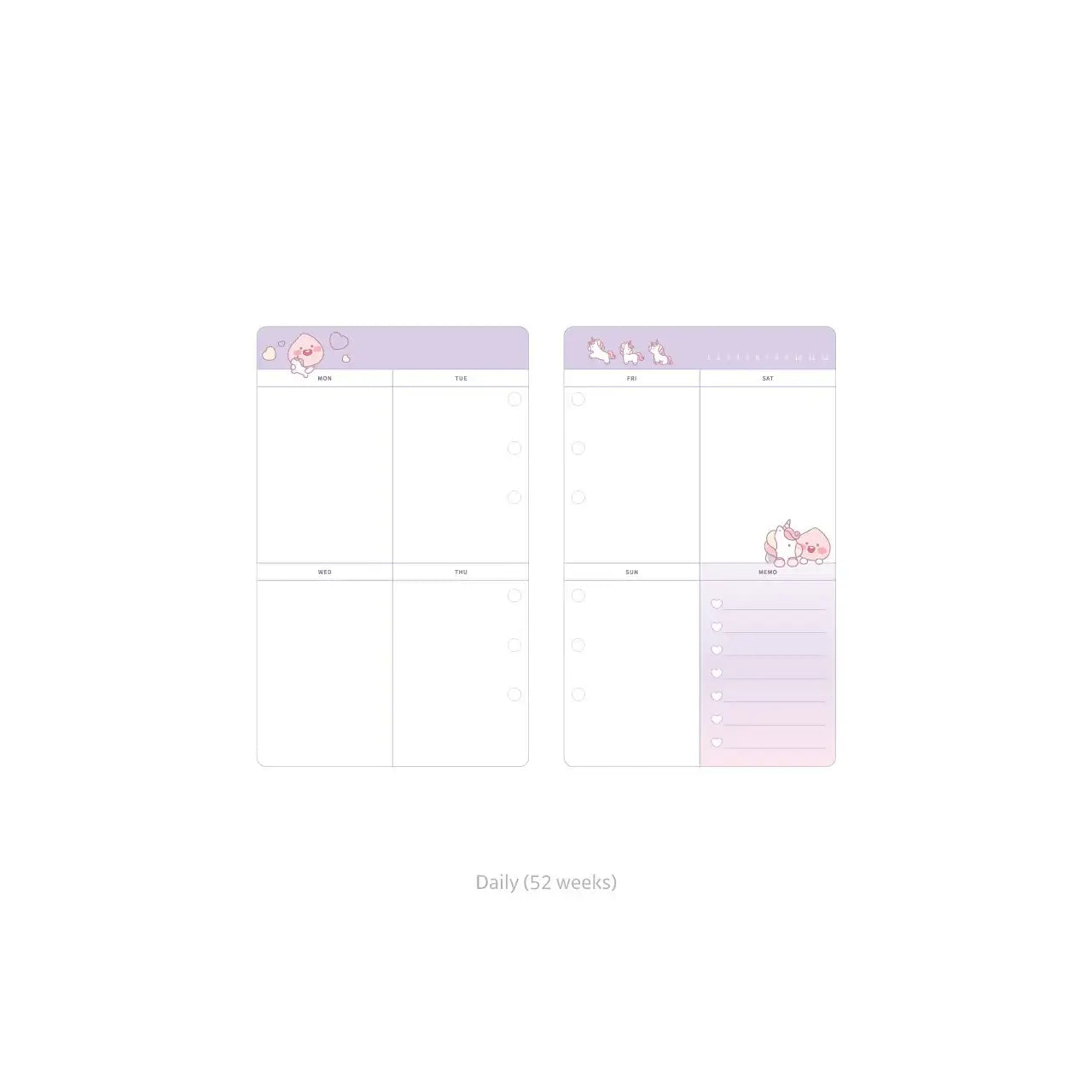 Kakao Friends - Lovely Apeach Earthwork Unicorn Diary - Kakao Friends - Accessories - Harumio
