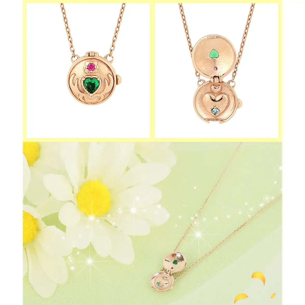 Wedding Peach x CLUE - St. Pandur Daisy Silver Necklace - Wedding Peach x CLUE - Jewelry - Harumio