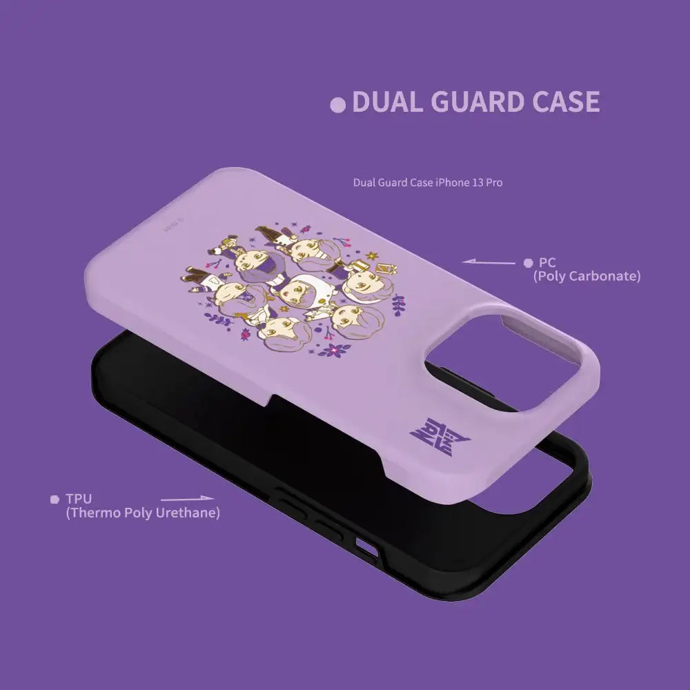 BTS - TinyTAN Purple Holidays Dual Guard Phone Case - BTS - Accessories - Harumio