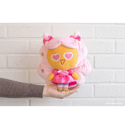 Cookie Run x Hi, Bye Mama - Tea Glass Heart Snow Cotton Candy Cookie Pink Plush Doll