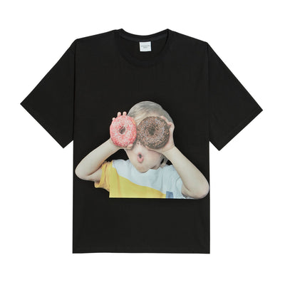ADLV - Baby Face in Shock with Donuts Short Sleeve T-Shirt