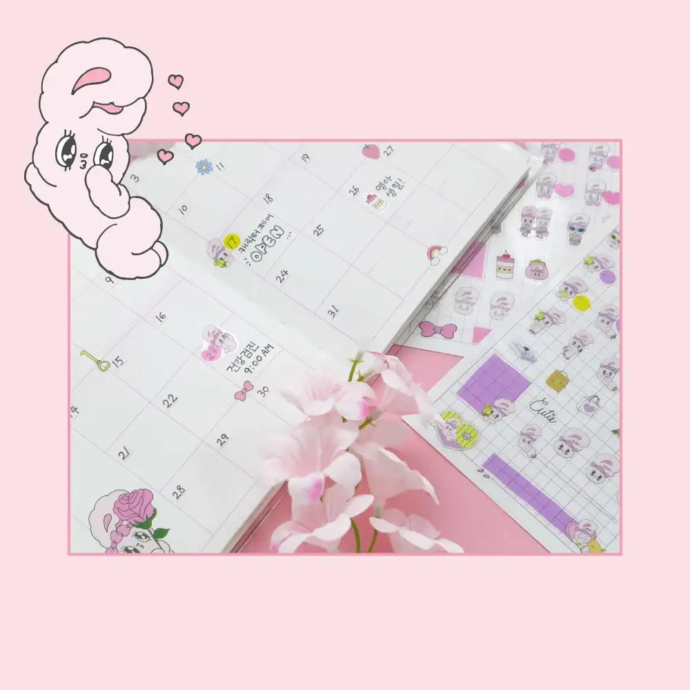 Esther Bunny - Diary Deco Sticker - Esther Bunny - Accessories - Harumio