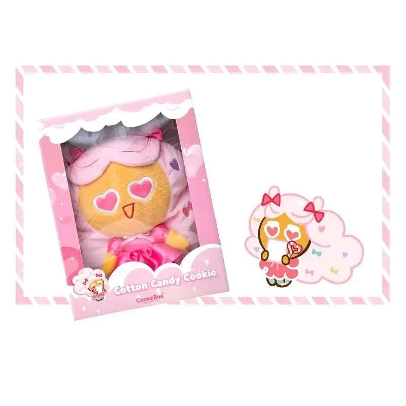 Cookie Run x Hi, Bye Mama - Tea Glass Heart Snow Cotton Candy Cookie Pink Plush Doll - Cookie Run x Hi, Bye Mama - Accessories - Harumio