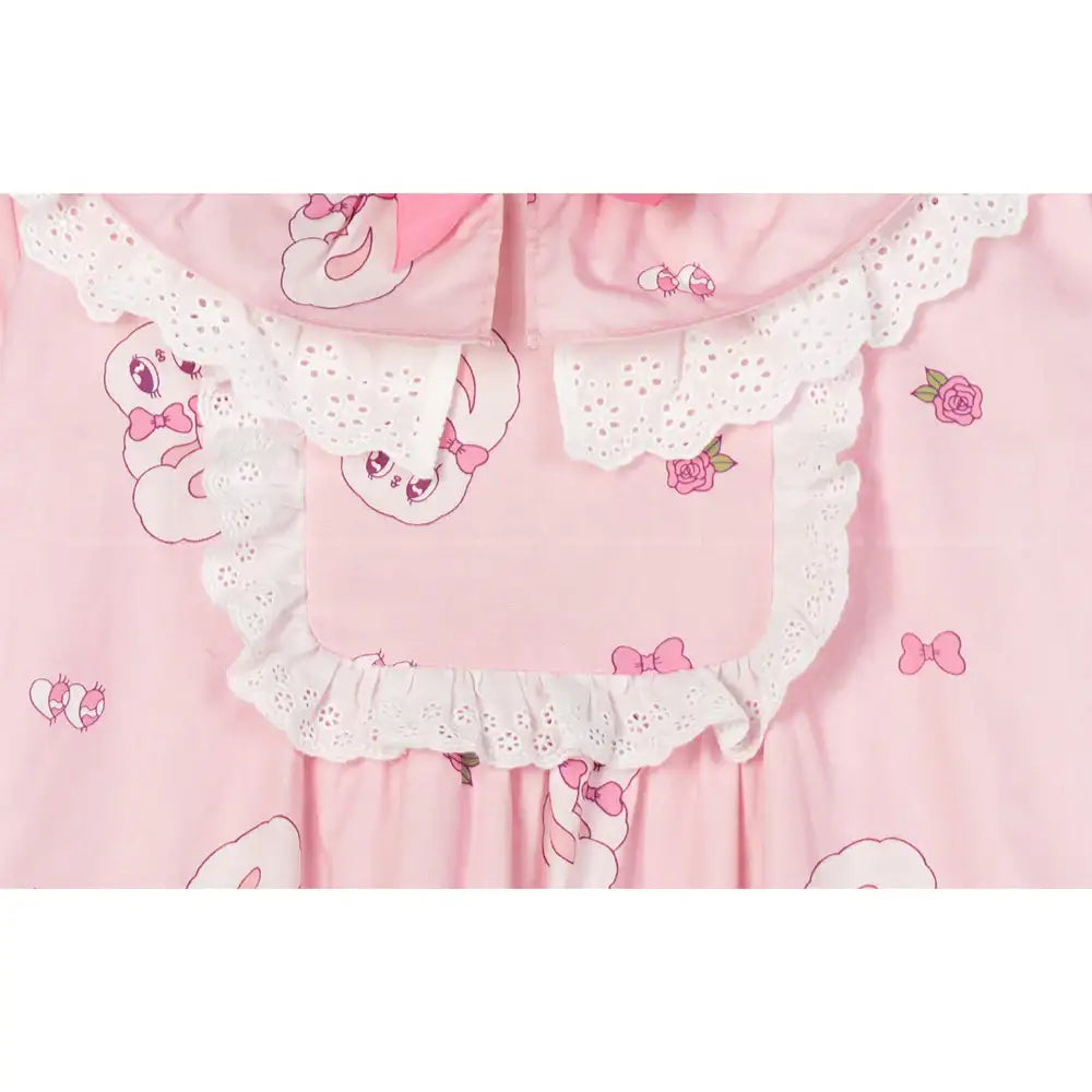Esther Bunny x Ullala - Heart Bunny Short Sleeve Dress Pajamas - Esther Bunny x Ullala - Clothing - Harumio