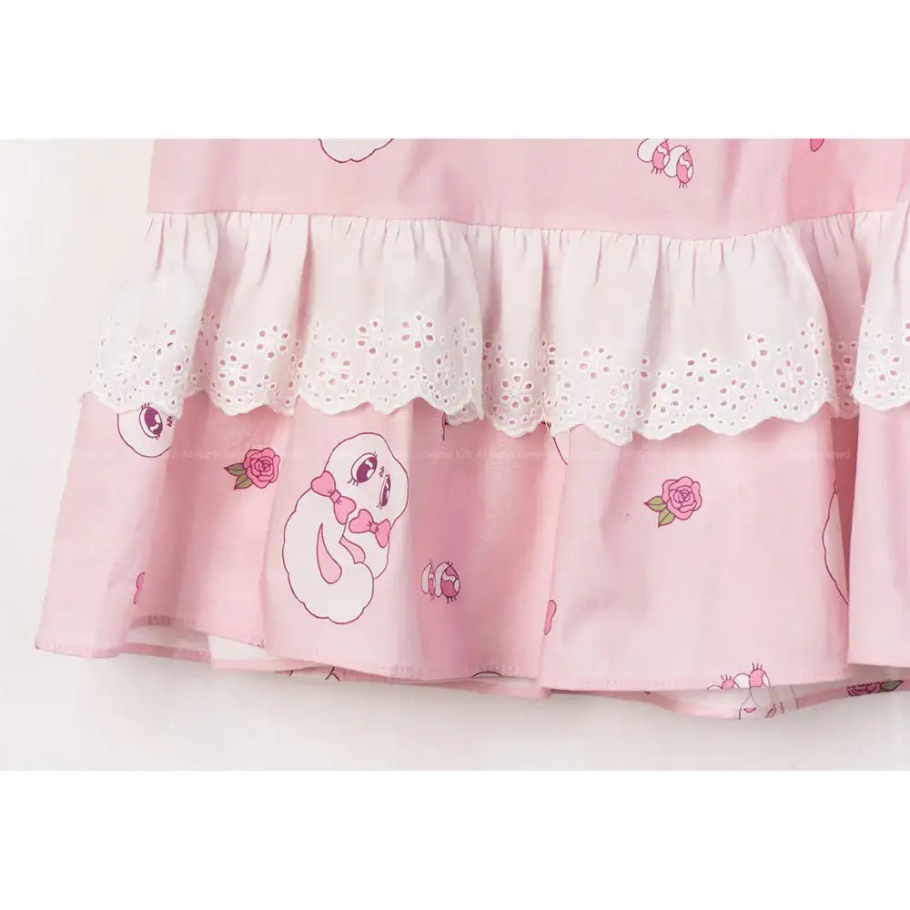 Esther Bunny x Ullala - Heart Bunny Short Sleeve Dress Pajamas - Esther Bunny x Ullala - Clothing - Harumio
