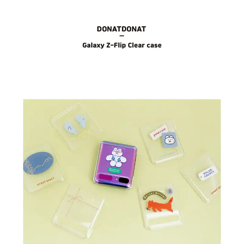 Romane x 10x10 - Galaxy Z Flip Clear Case - Romane - Accessories - Harumio