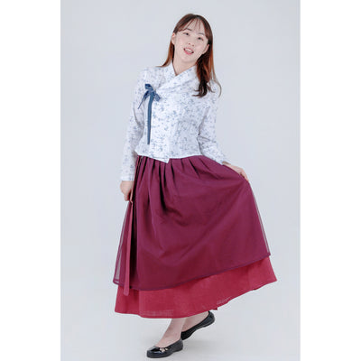 ZIJANGSA - Women's Modern Hanbok Tiny Floral Jeogori Jacket