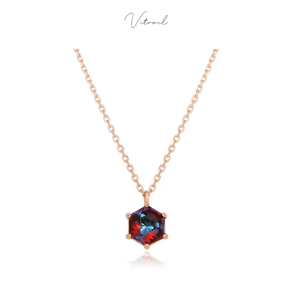 CLUE - Swarovski Stone Birthstone Silver Necklace - CLUE - Jewelry - Harumio