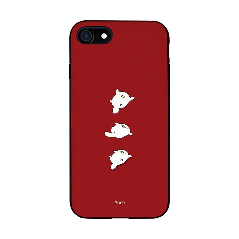 OGU - Cartoon Slim Card Phone Case - Drop Red