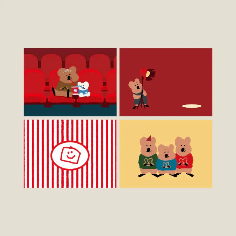 Dinotaeng - Marshville Cinema Postcard Set - Dinotaeng - Postcards - Harumio