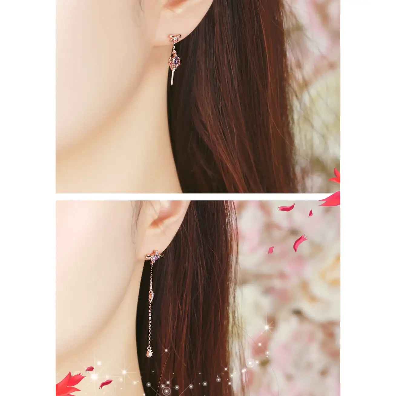 Wedding Peach x CLUE - Angel Sarubia Sword Silver Earring - Wedding Peach x CLUE - Jewelry - Harumio