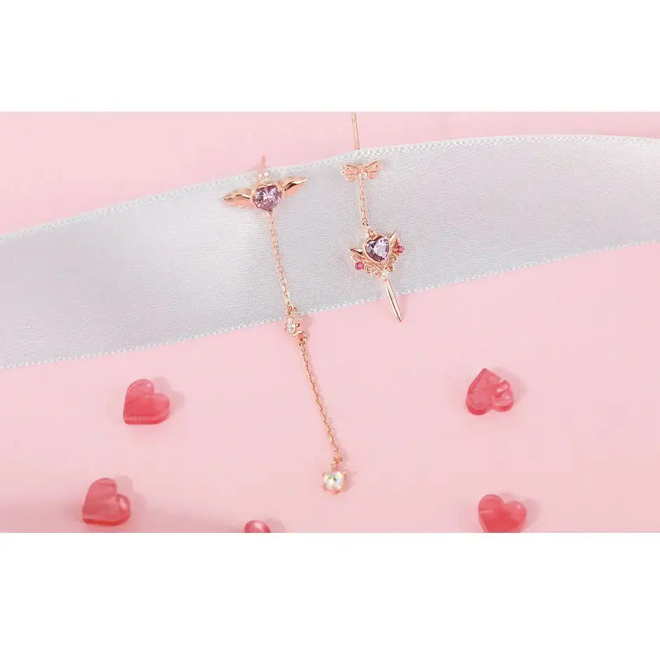 Wedding Peach x CLUE - Angel Sarubia Sword Silver Earring - Wedding Peach x CLUE - Jewelry - Harumio