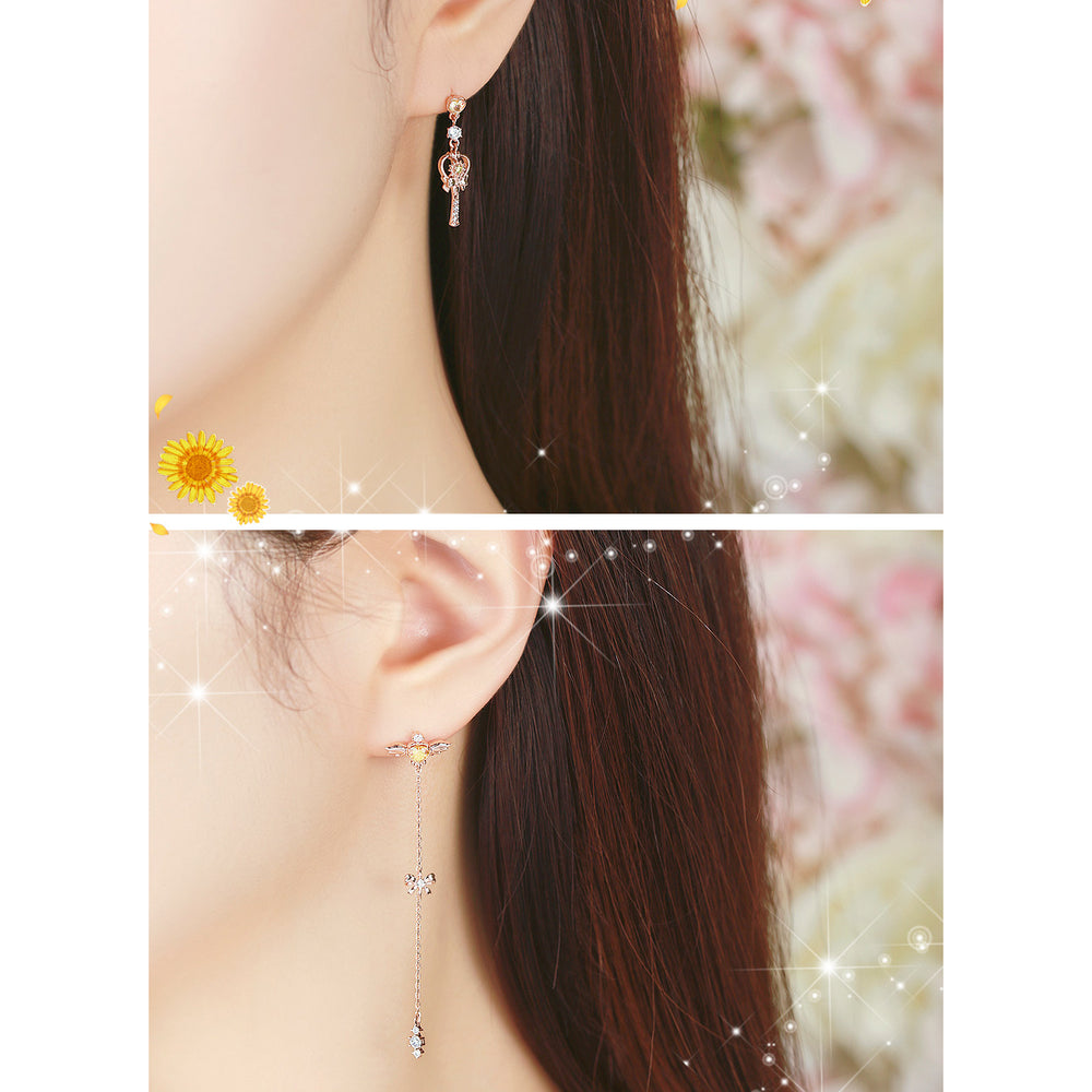 Wedding Peach x CLUE - Angel Daisy Flower Silver Earring