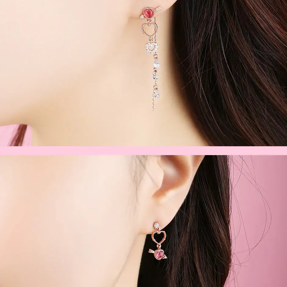 Clue X Esther Bunny - Bunny Love You Unlocked Drop Silver Earrings - CLUE - Accessories - Harumio