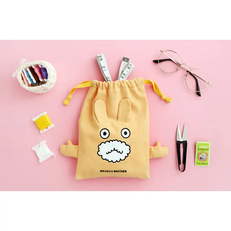 Romane x 10x10 - Brunch Brother String Pouch - Romane - Accessories, Pouch - Harumio