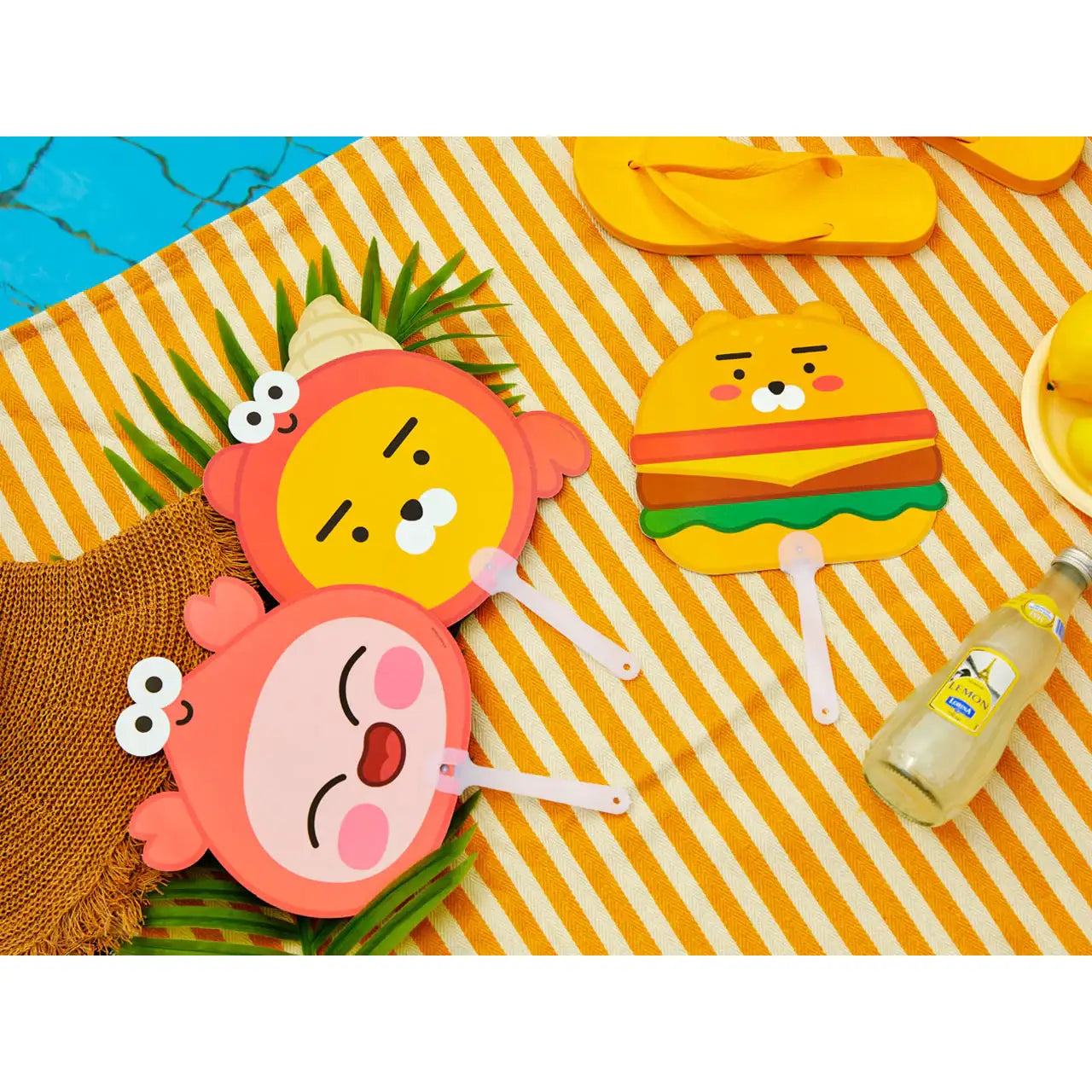 Kakao Friends - Beach Pub Hand Fan - Kakao Friends - Accessories - Harumio