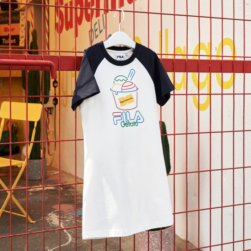 FILA x Supermarché - Kids Short Sleeve T-Shirt Dress