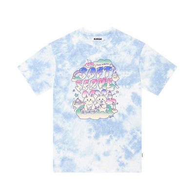 Krish - Witty Bunny Ice Cream Tie-Dye T-Shirt KH (Light Blue)