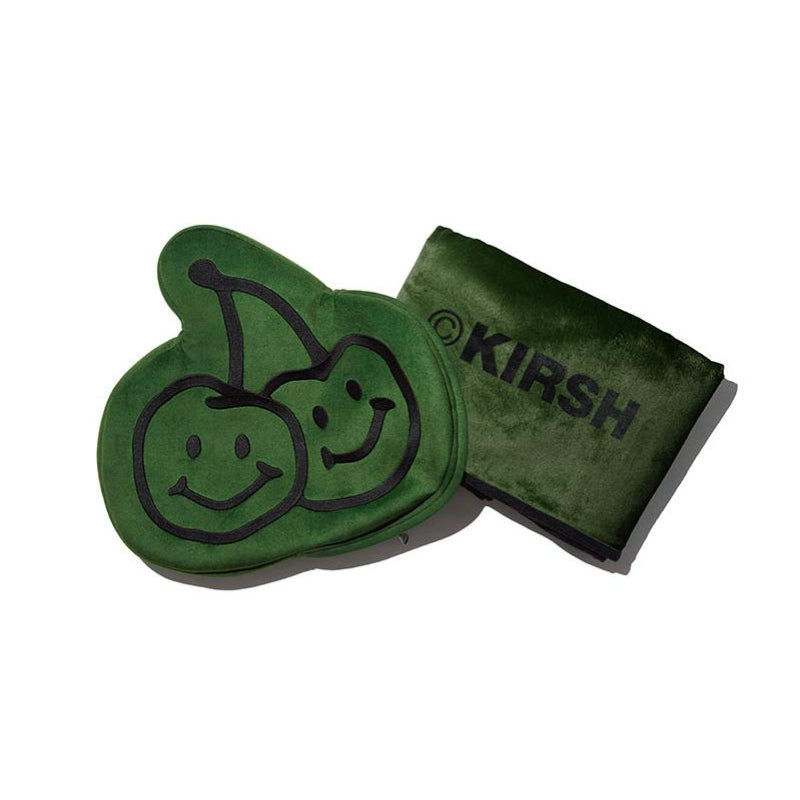 Kirsh - Doodle Cherry Blanket Cushion Set (Khaki)