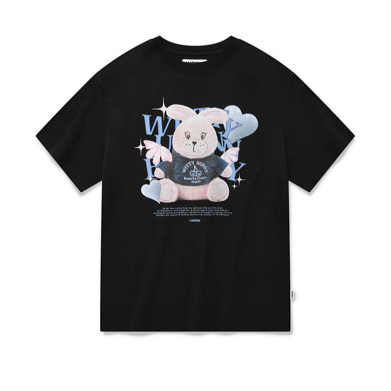 Krish - Witty Bunny Graphic Short Sleeve T-Shirt
