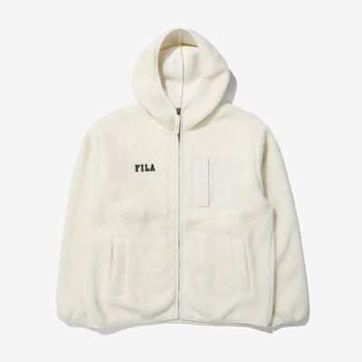 FILA x BTS - Create Your Winter - Popcorn Boa Hooded Jacket